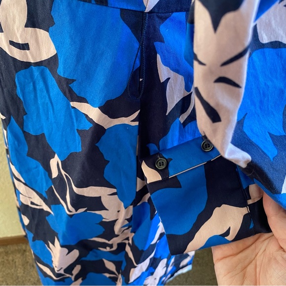 Boden Isadora Shirt Dress Floral Blue Pink Cotton Dress Button Down Collared: 4 - Picture 7 of 11
